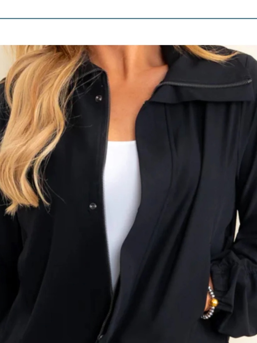 SPANX size Large Casual Fridays Cinched Everyday lightweight bomber Jacket - Picture 10 of 11